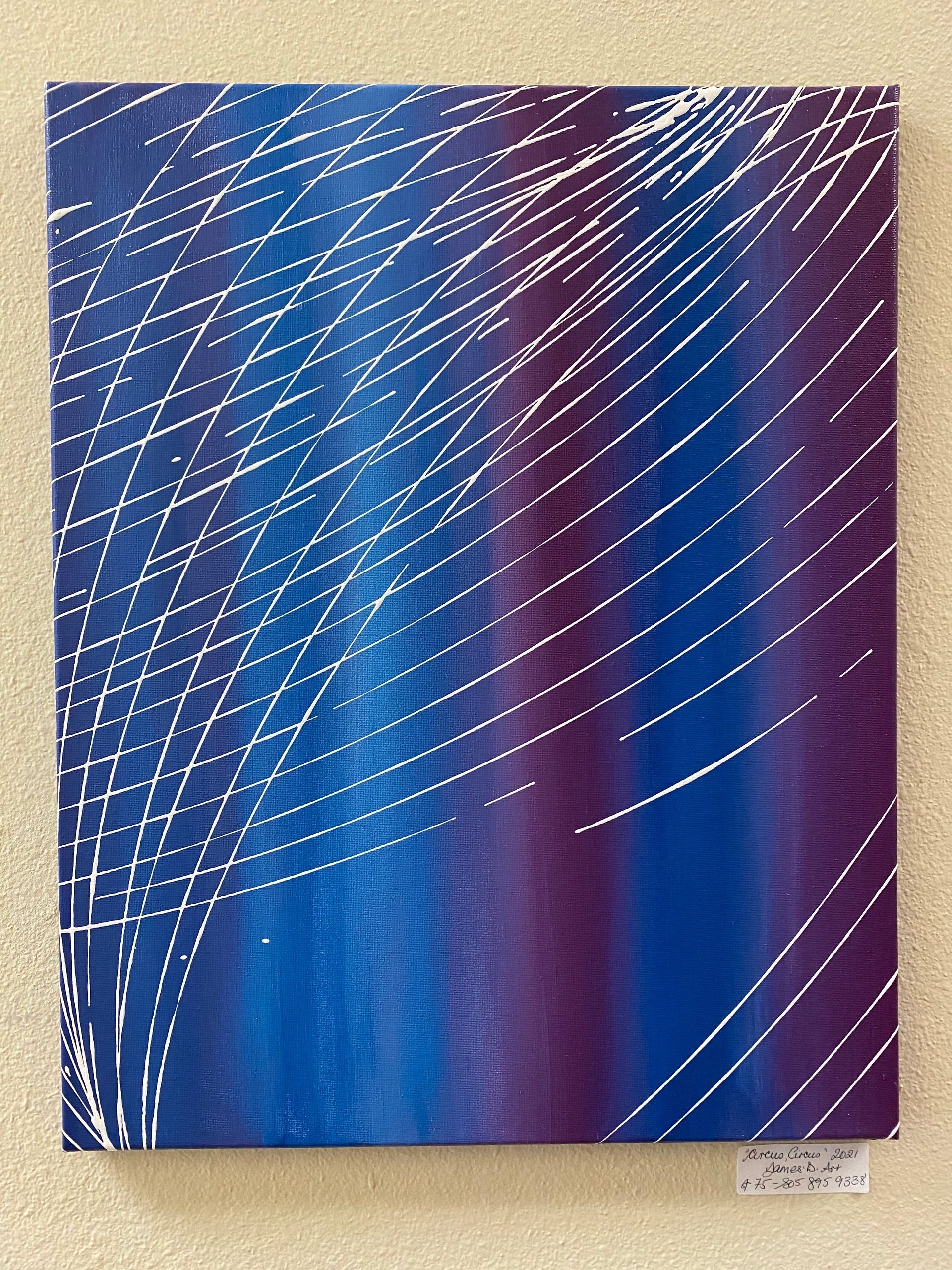 Circus Circus — pendulum painting by James Darnborough, 20" x 16"