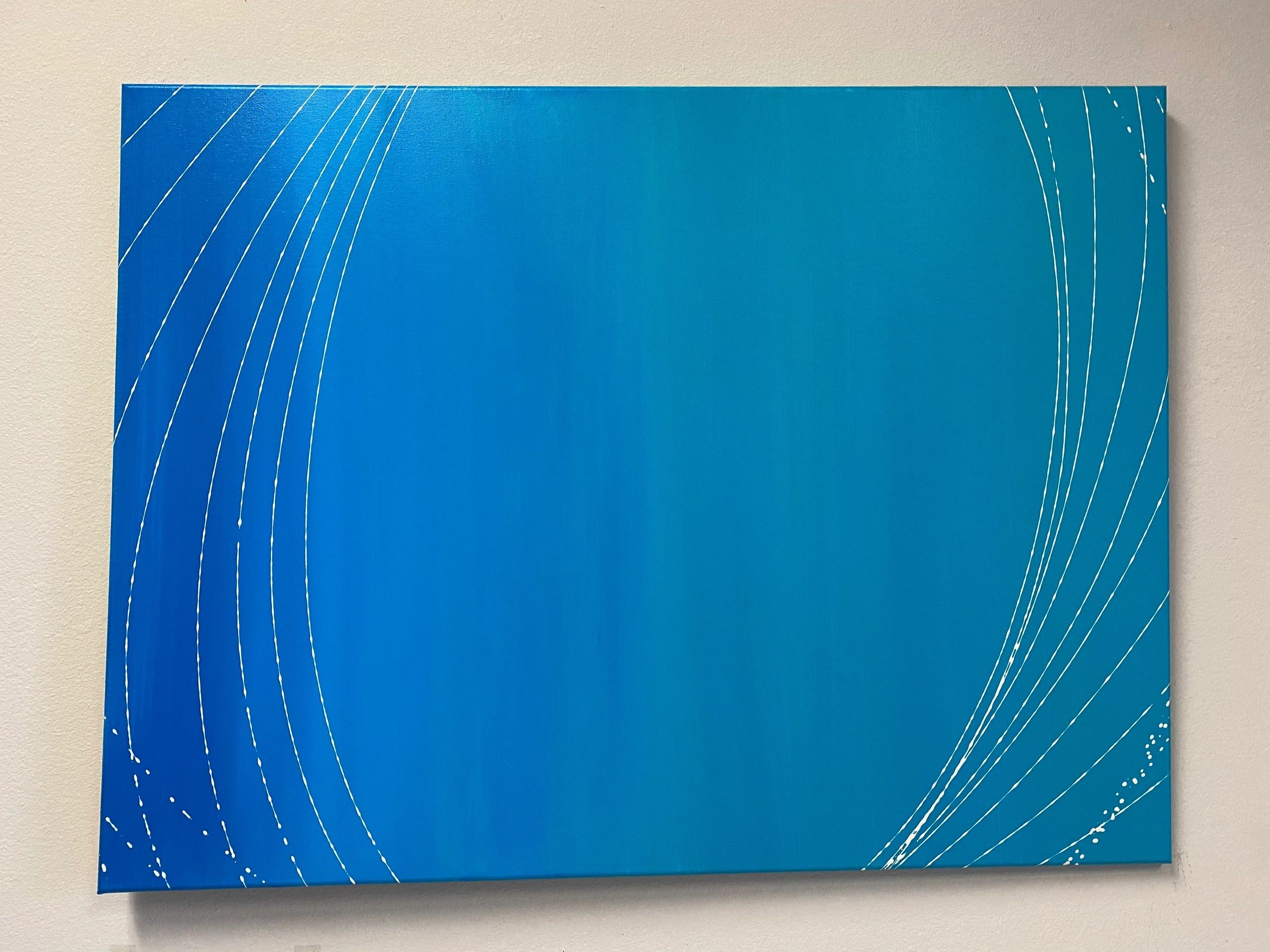 Coral Sea — pendulum painting by James Darnborough, 30" x 40"