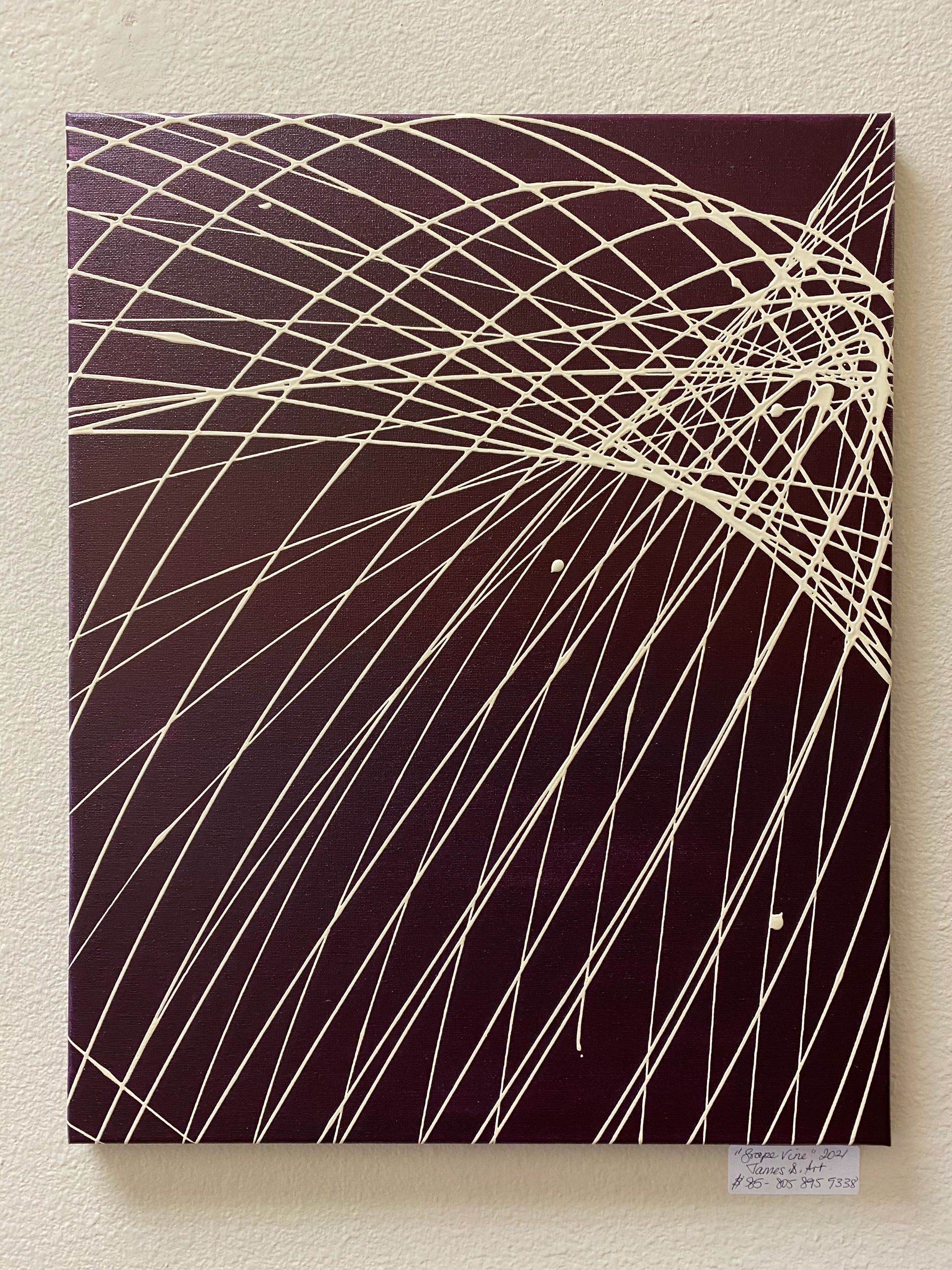 Grapevine — pendulum painting by James Darnborough, 20" x 16"
