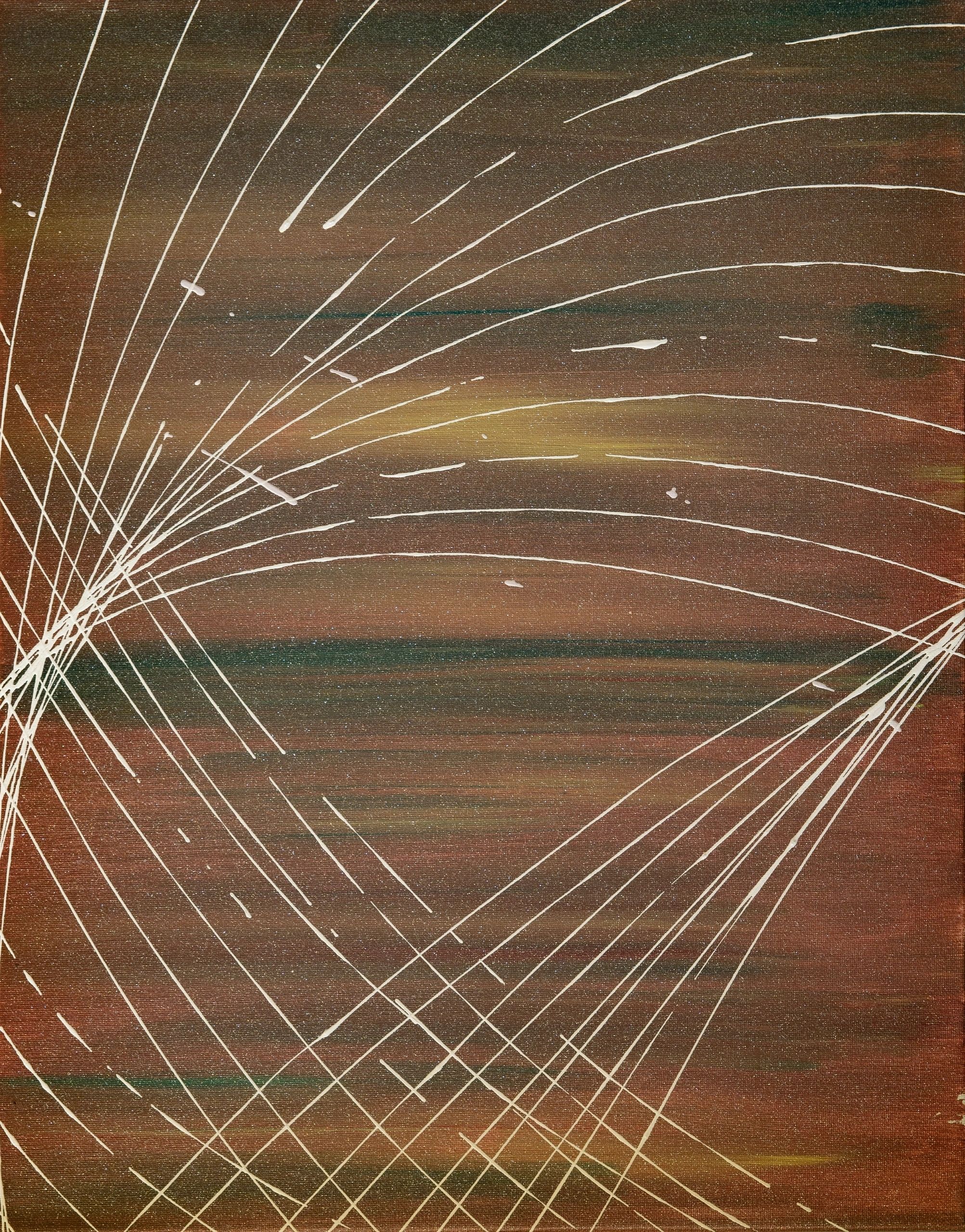 Indian Sunset — pendulum painting by James Darnborough, 20" x 16"