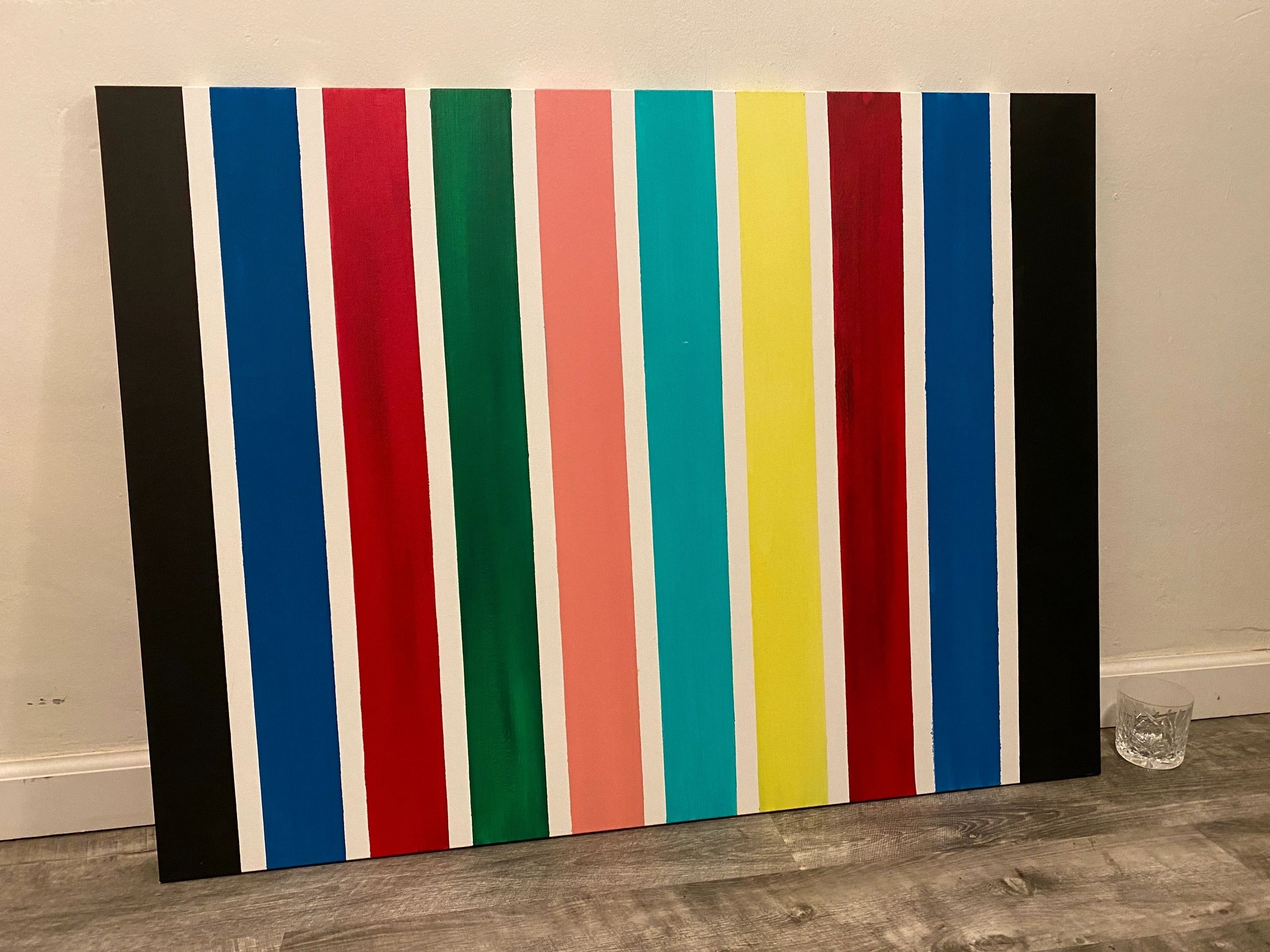 Race Relations — pendulum painting by James Darnborough, 30" x 40"